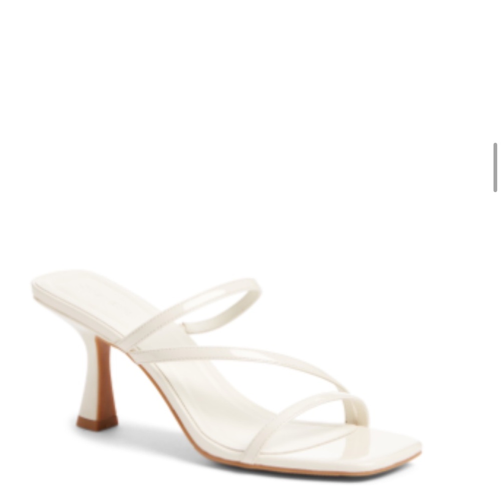 White Strappy Heeled Sandal, Very Comfortable